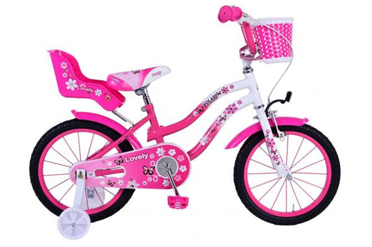 Volare Lovely Kinderfiets - Meisjes - 16 inch - Roze Wit