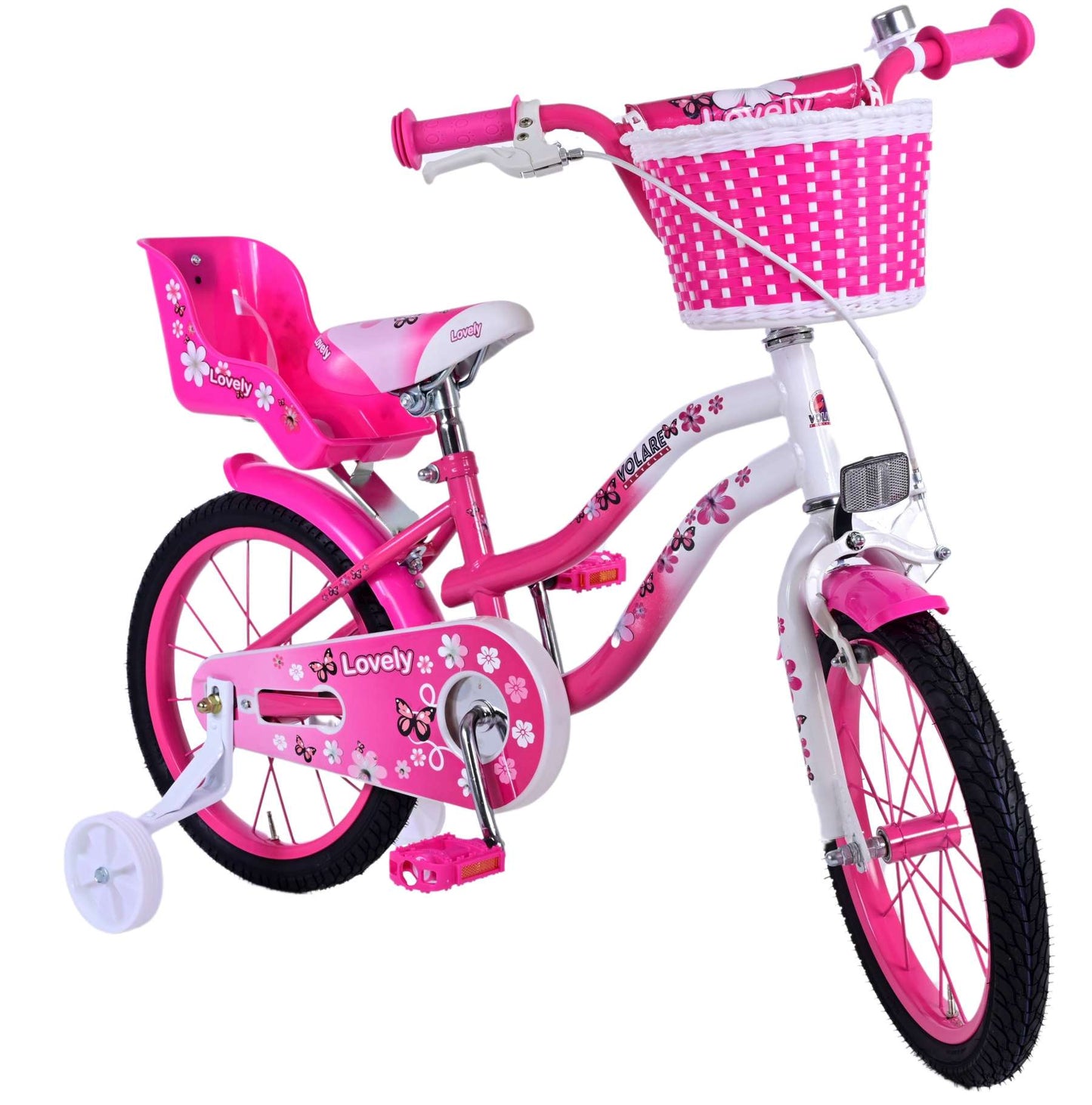 Volare Lovely Kinderfiets - Meisjes - 16 inch - Roze Wit