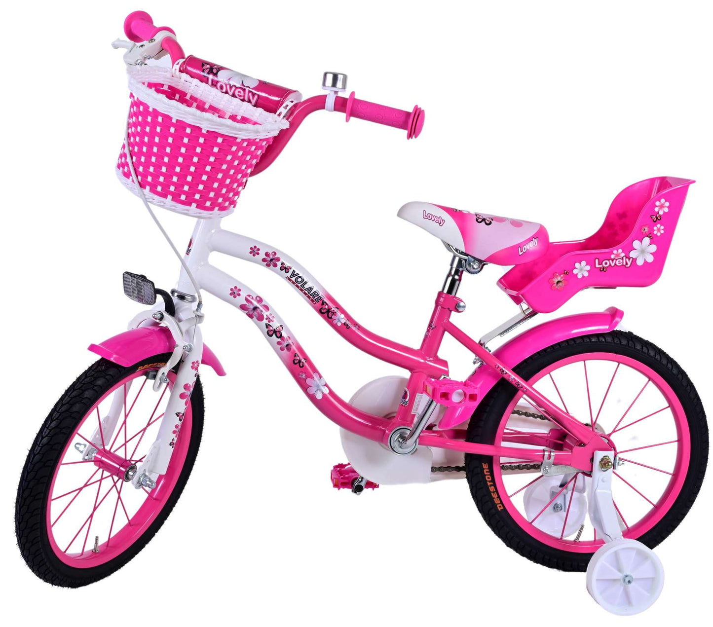 Volare Lovely Kinderfiets - Meisjes - 16 inch - Roze Wit