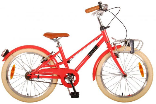 Volare Melody Kinderfiets - Meisjes - 20 inch - Koraal Rood - Twee Handremmen - Prime Collection