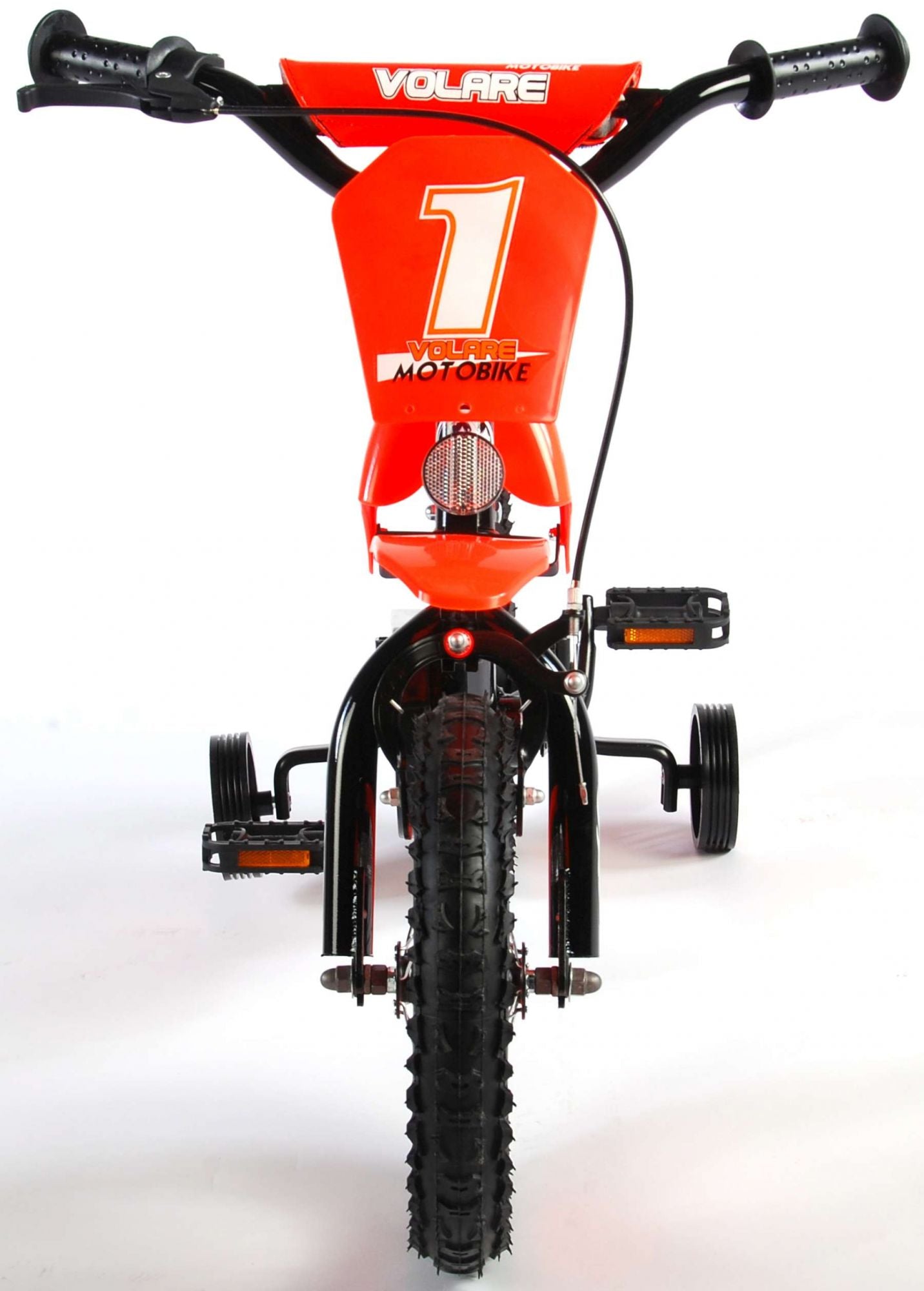 Volare Motorbike Kinderfiets - Jongens - 12 inch - Oranje - 95% afgemonteerd