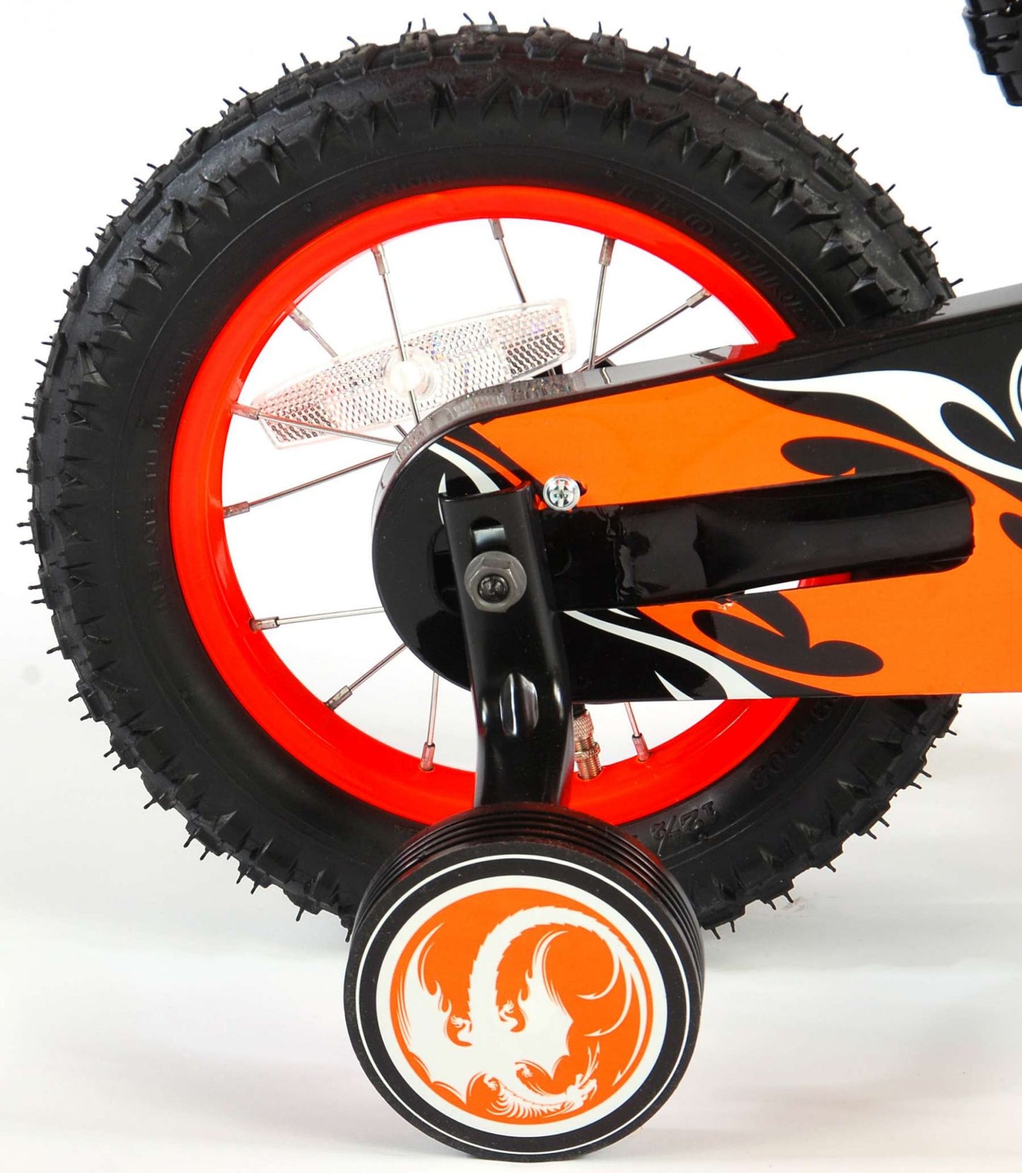 Volare Motorbike Kinderfiets - Jongens - 12 inch - Oranje - 95% afgemonteerd