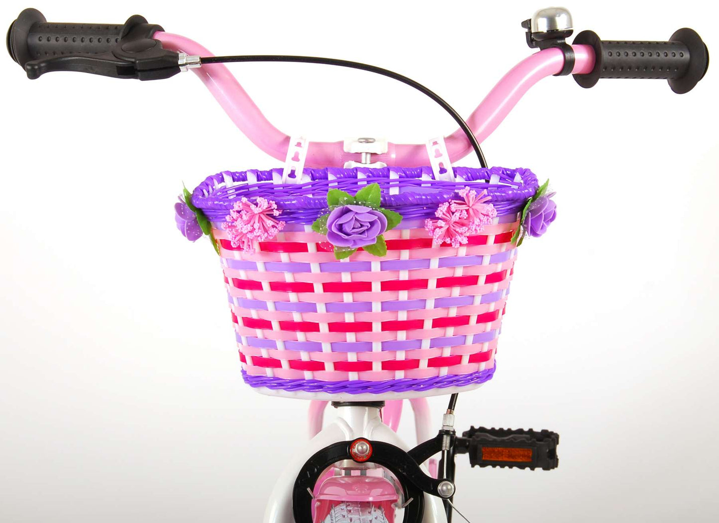 Volare Rose Kinderfiets - Meisjes - 16 inch - Roze/Wit - 95% afgemonteerd