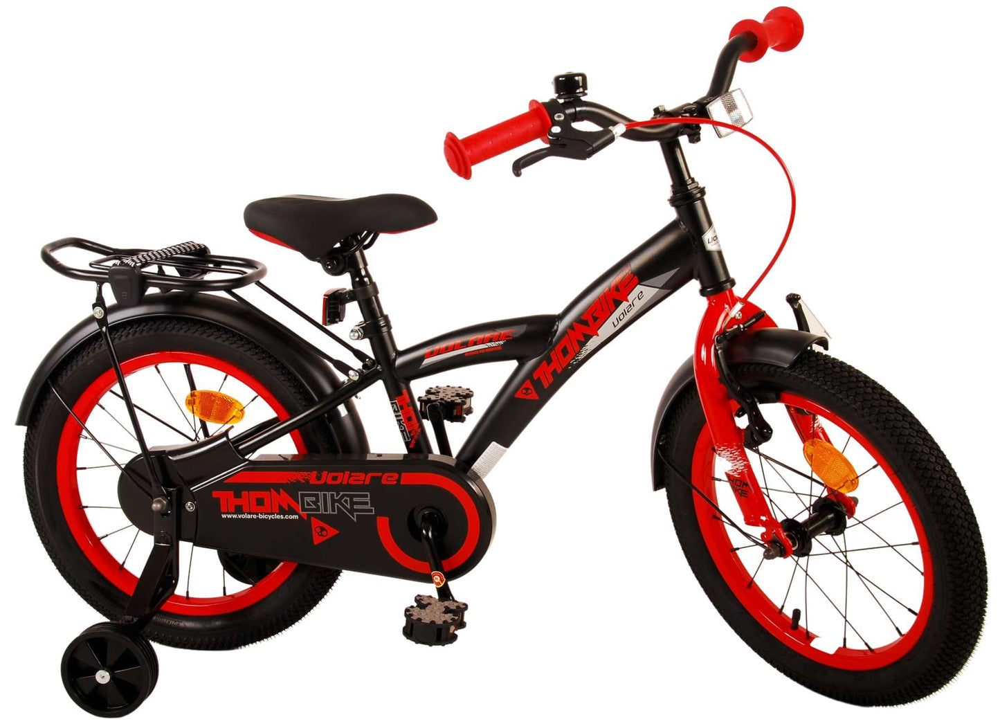 Volare Thombike Kinderfiets - Jongens - 16 inch - Zwart Rood