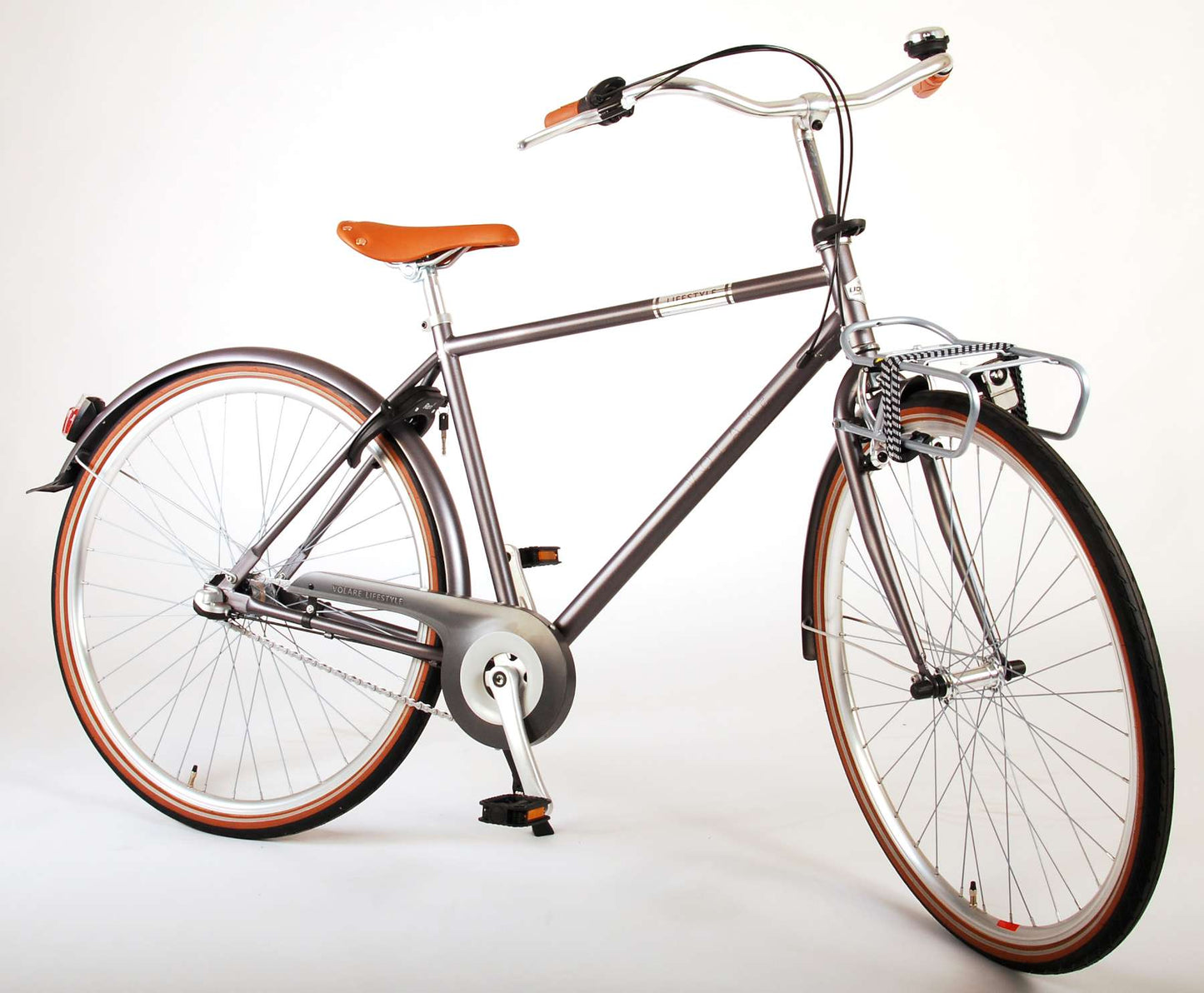 Volare Lifestyle Jongensfiets - Tiener - 48 cm - lage zadelstand- Grijs - 3 versnellingen