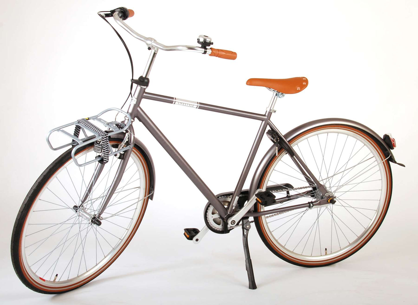 Volare Lifestyle Jongensfiets - Tiener - 48 cm - lage zadelstand- Grijs - 3 versnellingen