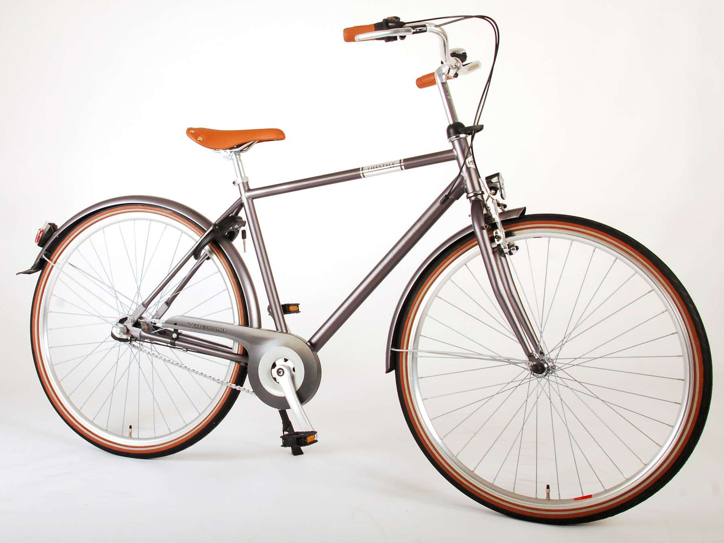 Volare Lifestyle Jongensfiets - Tiener - 48 cm - lage zadelstand- Grijs - 3 versnellingen