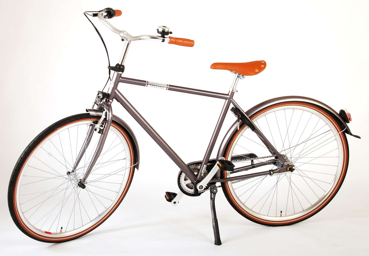 Volare Lifestyle Jongensfiets - Tiener - 48 cm - lage zadelstand- Grijs - 3 versnellingen