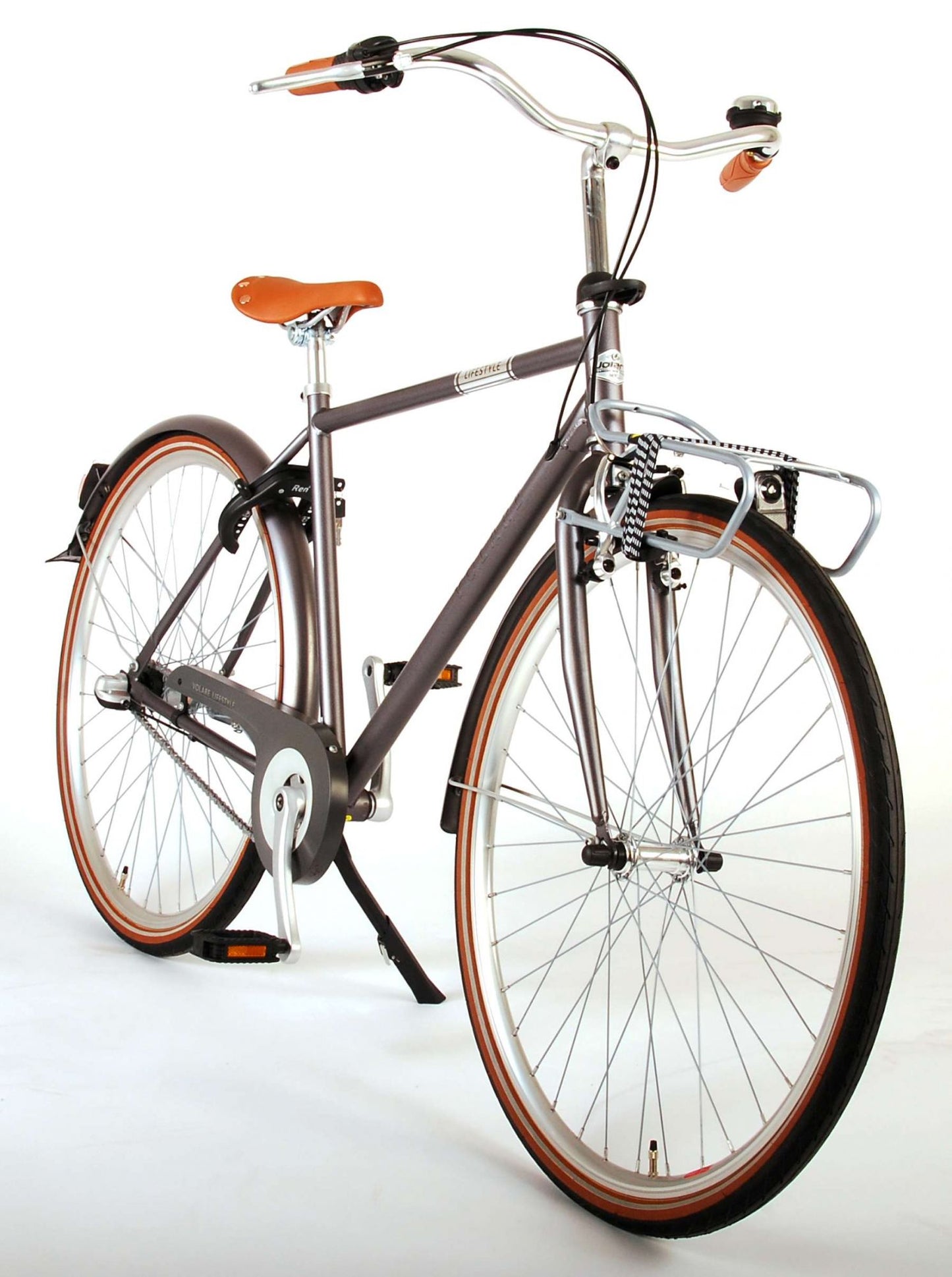 Volare Lifestyle Jongensfiets - Tiener - 48 cm - lage zadelstand- Grijs - 3 versnellingen