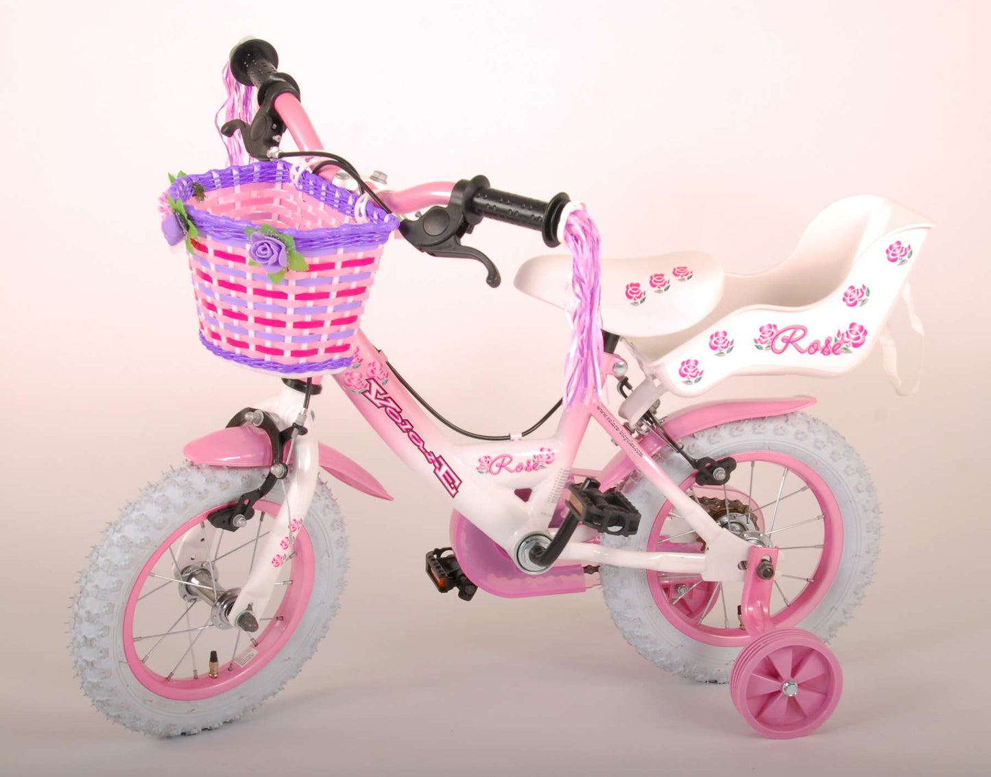 Volare Rose Kinderfiets - Meisjes - 12 inch - Roze - Twee handremmen