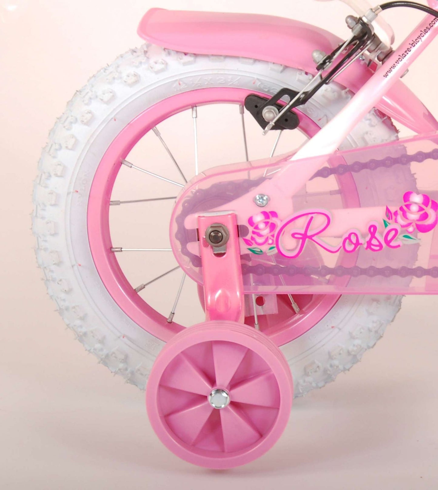 Volare Rose Kinderfiets - Meisjes - 12 inch - Roze - Twee handremmen