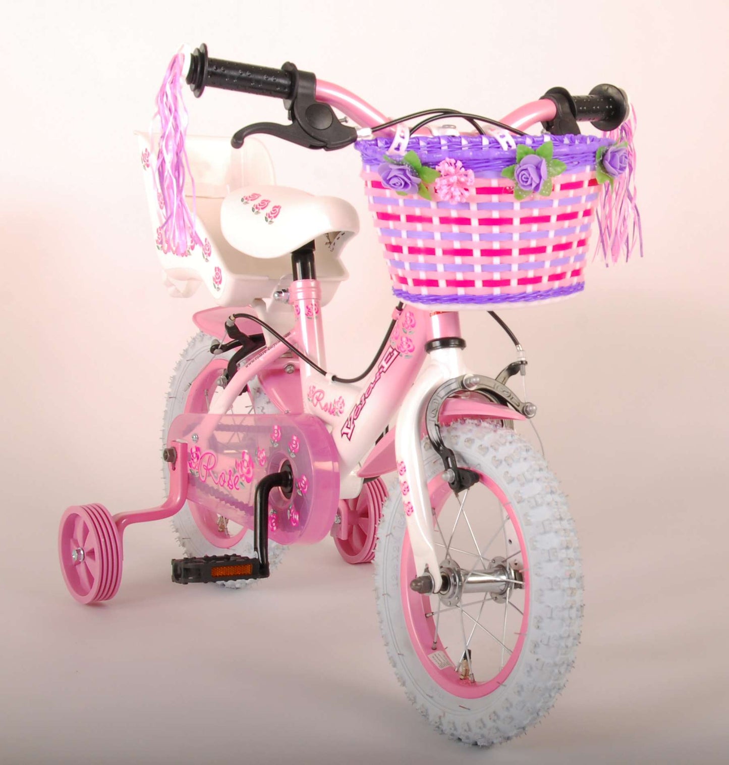 Volare Rose Kinderfiets - Meisjes - 12 inch - Roze - Twee handremmen