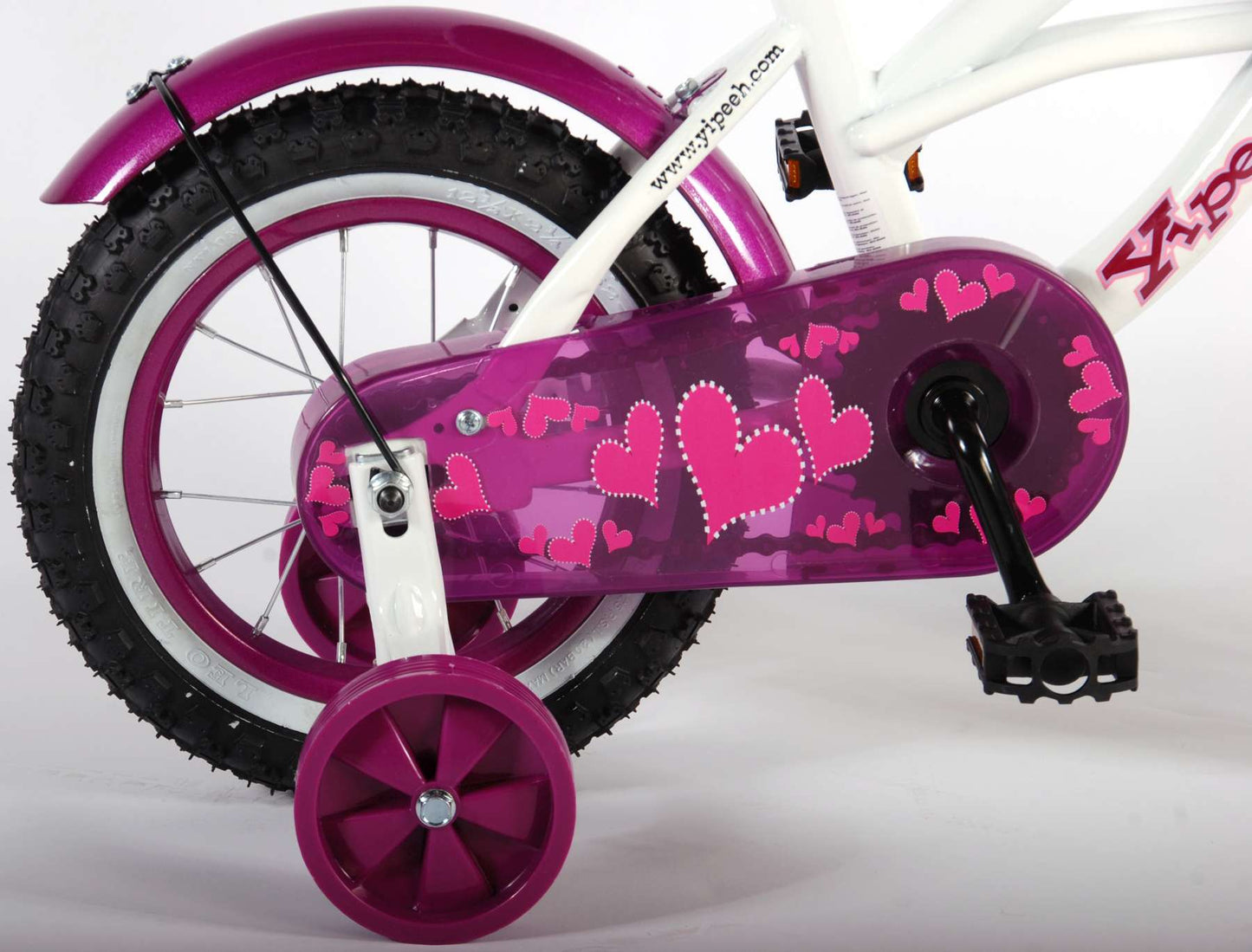 Volare Heart Cruiser Kinderfiets - Meisjes - 12 inch - Wit/Paars