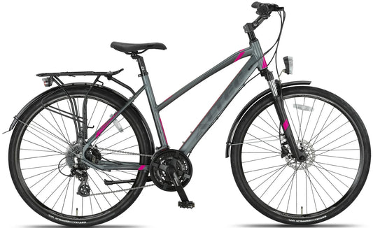 Altec Legarda (CT) LSM 28 inch Damesfiets V-Brakes 24 Versn. Antraciet/Pink *** VASTE LAGE PRIJS **