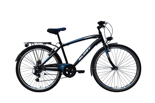 Blast Jongensfiets 26 inch met 6 versnellingen Blauw(rijklaar)