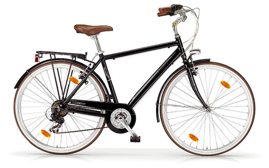 Boulevard Herenfiets 28 inch met 18 versnellingen zwart (rijklaar)