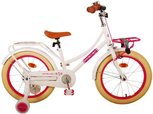 Volare Excellent Kinderfiets - Meisjes - 18 inch - Wit(rijklaar)