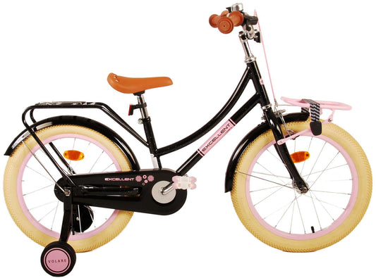 Volare Excellent Kinderfiets - Meisjes - 18 inch - Zwart(rijklaar)