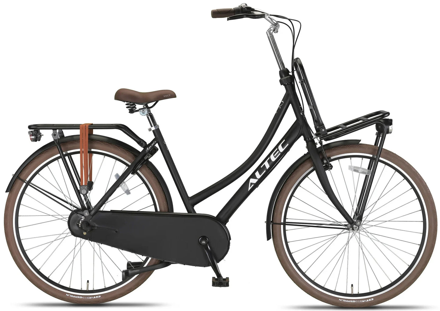 Altec Love 28 Inch 3 speed Transportfiets mat Zwart