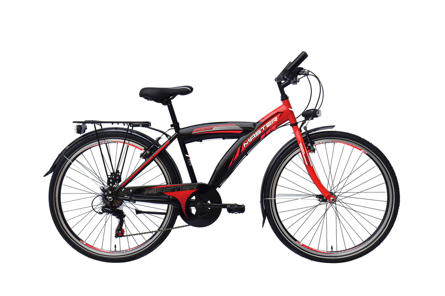 Master Jongensfiets 26 inch met 6 versnellingen Rood(rijklaar)