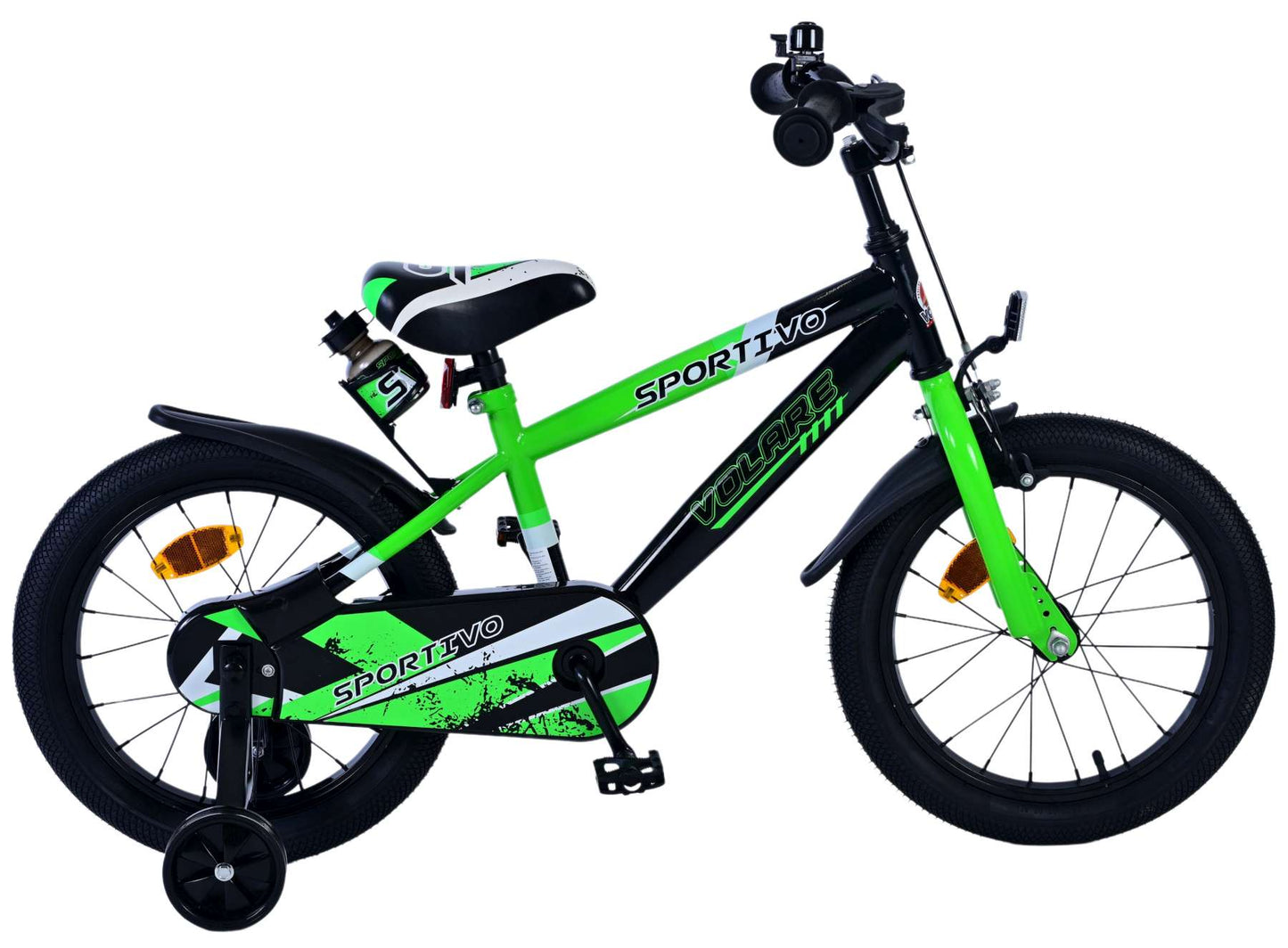 Volare Sportivo Kinderfiets - Jongens - 16 inch - Groen - 100% afgemonteerd