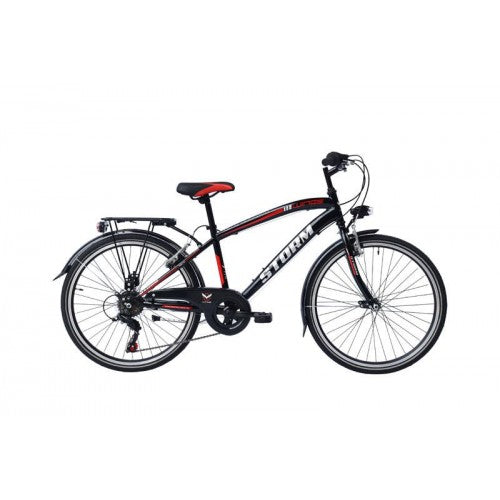 Wings Storm 26 Inch Jongensfiets 6 Versnellingen Zwart Rood