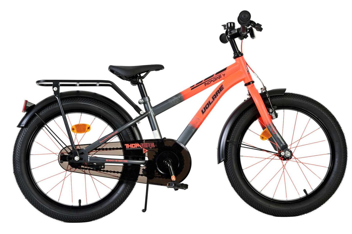 Volare Thombike Kinderfiets - Jongens - 18 inch - Oranje Grijs