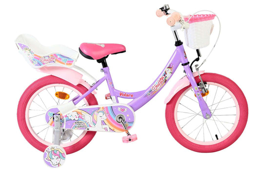 Volare Unicorn Kinderfiets - Meisjes - 16 inch - Paars